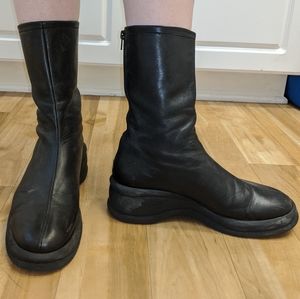 Sportmax Genuine Leather Calf Length Boots